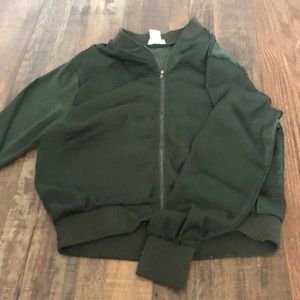 green sweater
